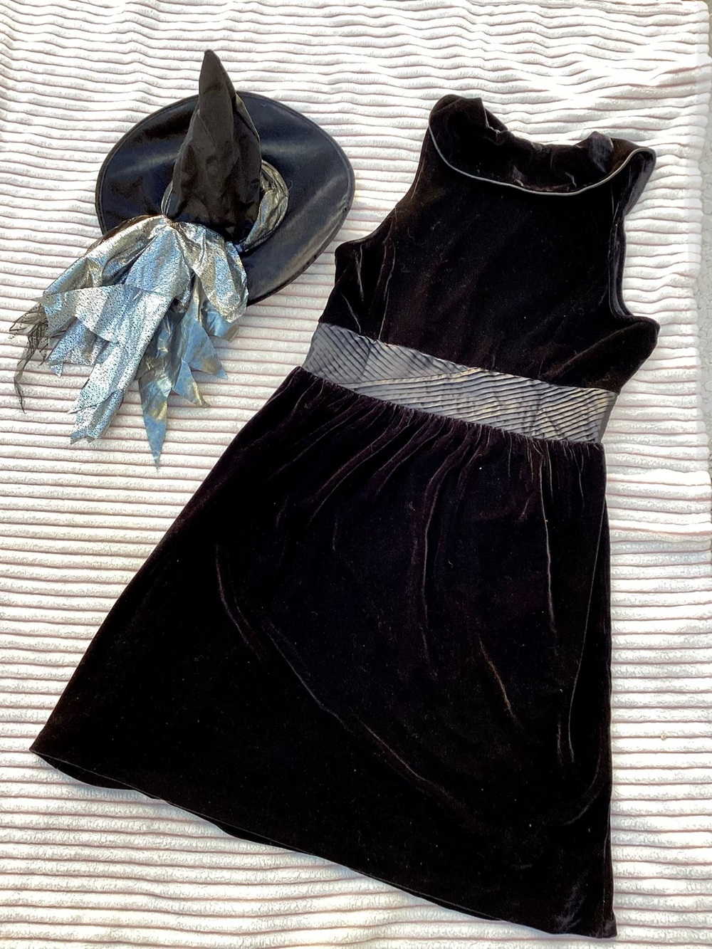 Black Velvet Witches Hat & Velvet Dress